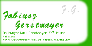 fabiusz gerstmayer business card